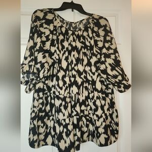 Black and white Peplum top